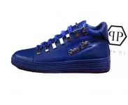 philipp plein solde chaussure driving lychee texture blue